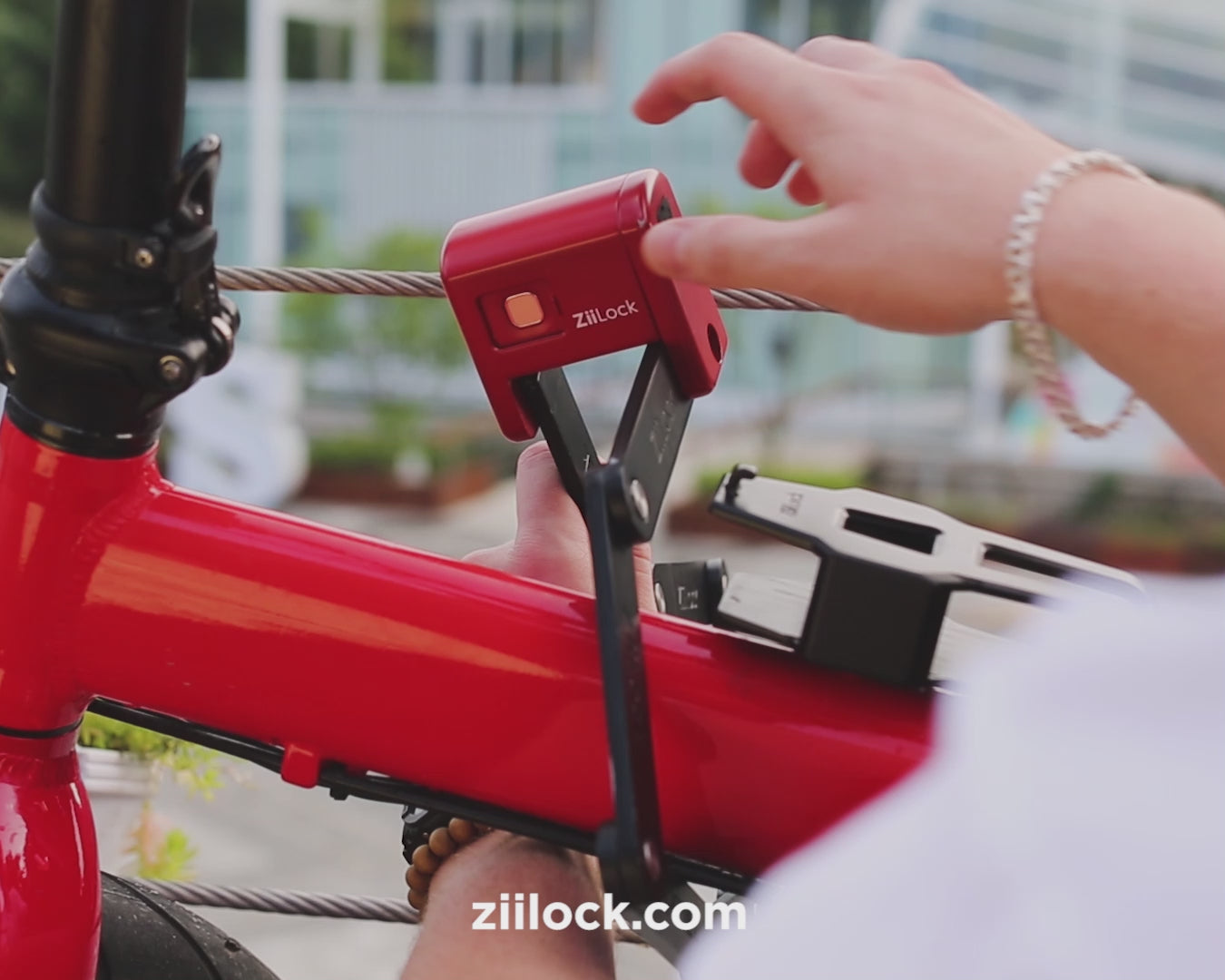 ZiiLock X - Smart Folding Bike Lock Fingerprint & Smartphone Unlock