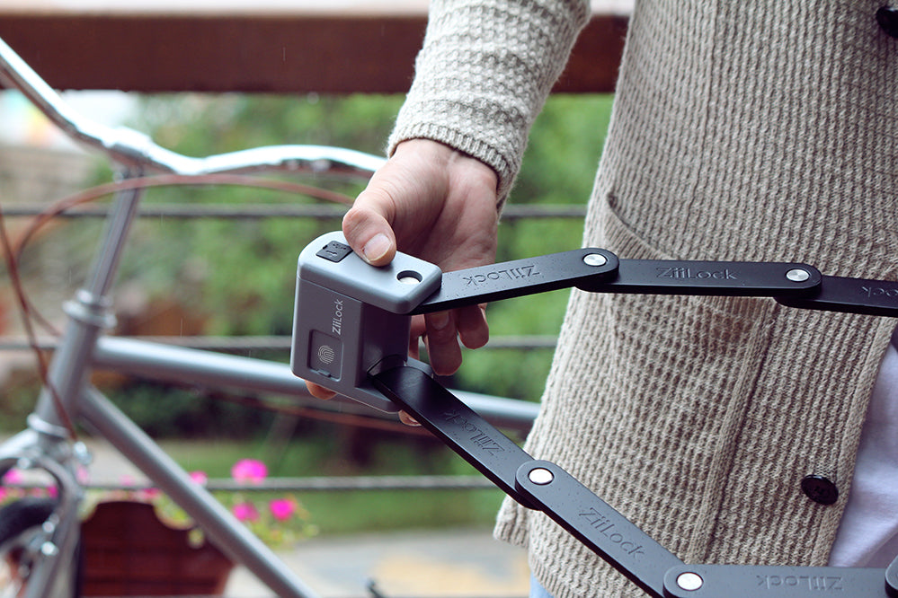 ZiiLock X - Smart Folding Bike Lock Fingerprint & Smartphone Unlock